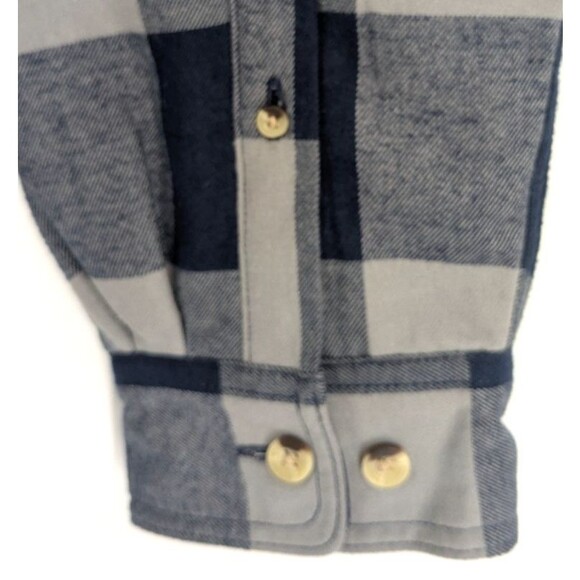 REDHEAD Mens Heavy Cotton Shacket Sz XL Blue Large Check Poly Lining and Filling - Picture 9 of 13